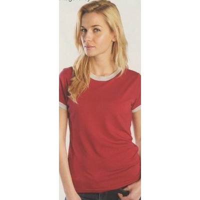 Ladies' Contrast Bamboo Ringer Tee Shirt