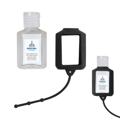 30 Ml. (1 Fl. Oz.) Hand Sanitizer With Silicone Holder